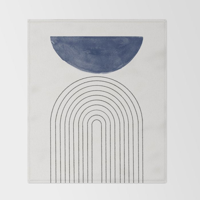 Blue Half Moon Arch Throw Blanket Gallery Image 2