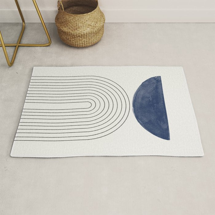 Blue Half Moon Arch Rug Gallery Image 1
