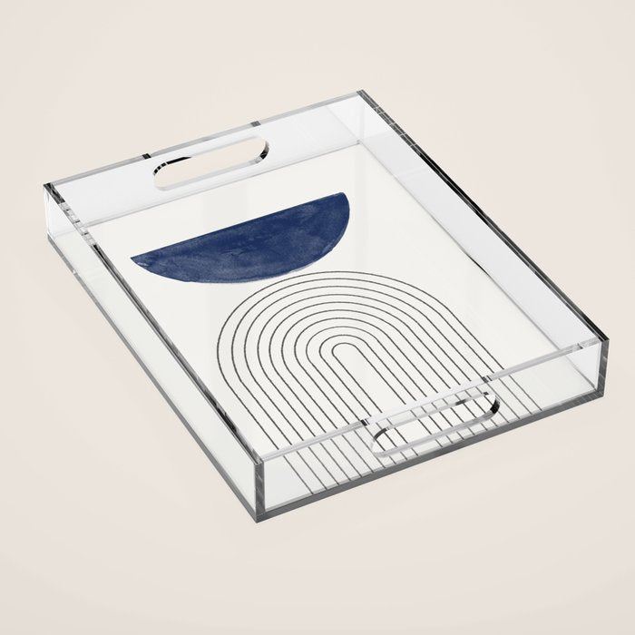 Blue Half Moon Arch Acrylic Tray Gallery Image 1