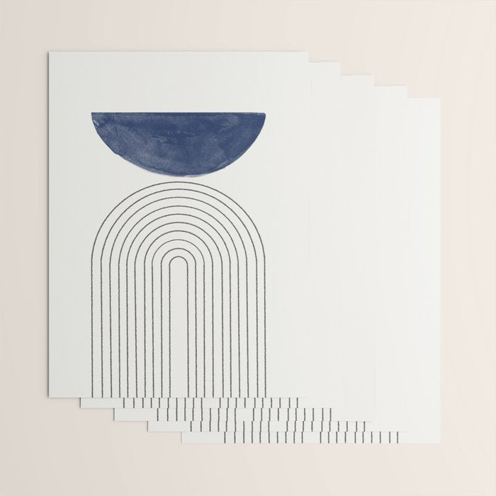 Blue Half Moon Arch Wrapping Paper Gallery Image 3