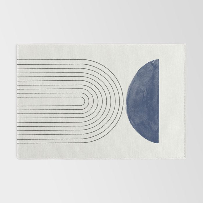 Blue Half Moon Arch Rug Gallery Image 2