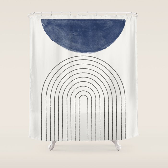 Blue Half Moon Arch Shower Curtain Gallery Image 1