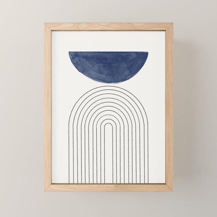 Blue Half Moon Arch Mini Art Print Gallery Image 1