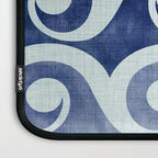 Indigo Geometric Beach Waves Laptop Sleeve Gallery Image 3