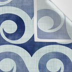 Indigo Geometric Beach Waves Wall Tapestry Gallery Image 3