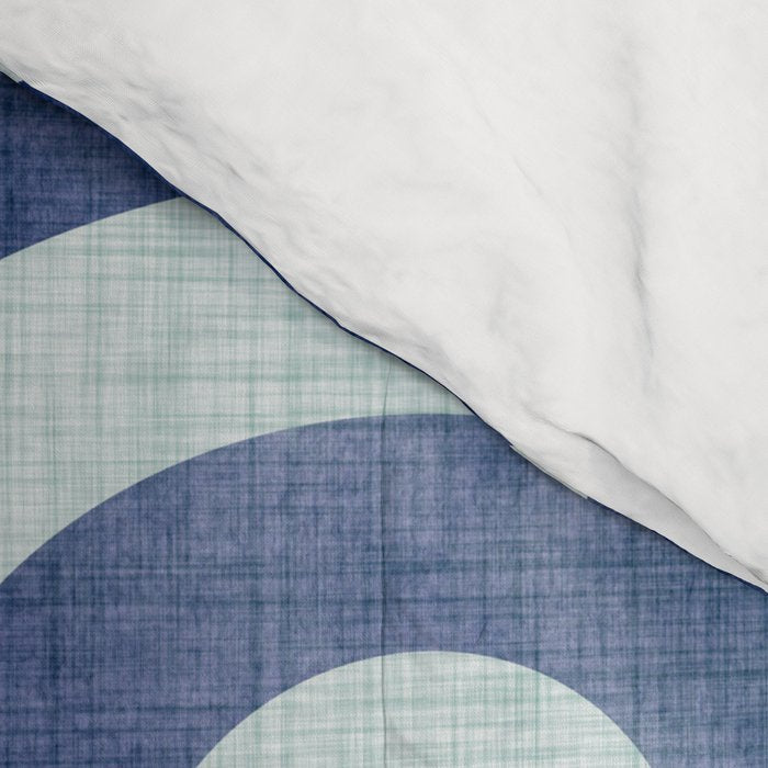 Indigo Geometric Beach Waves Comforter Gallery Image 4