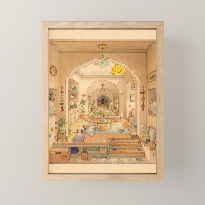 Sunny Day Blues Mini Art Print Gallery Image 1
