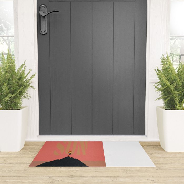 Pink Summer Sun Welcome Mat Gallery Image 3