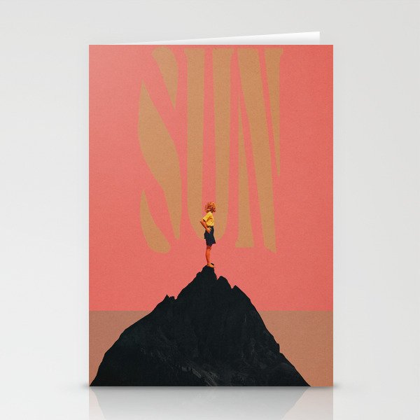 Pink Summer Sun Stationery Card Gallery Image 1