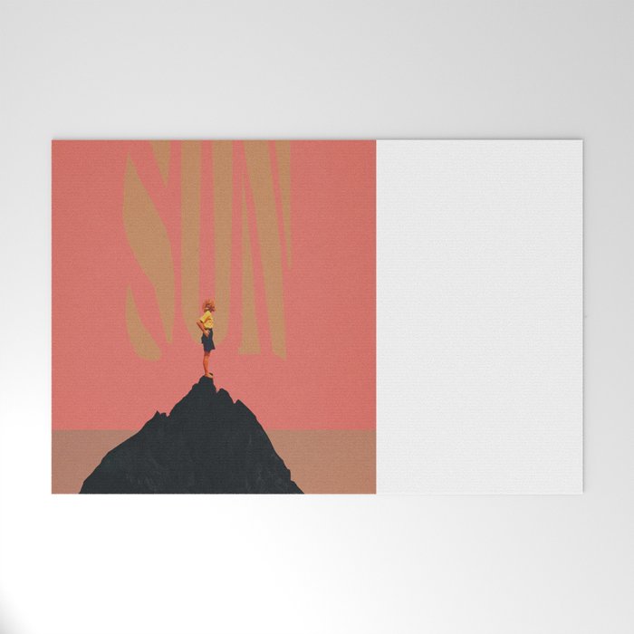 Pink Summer Sun Welcome Mat Gallery Image 1