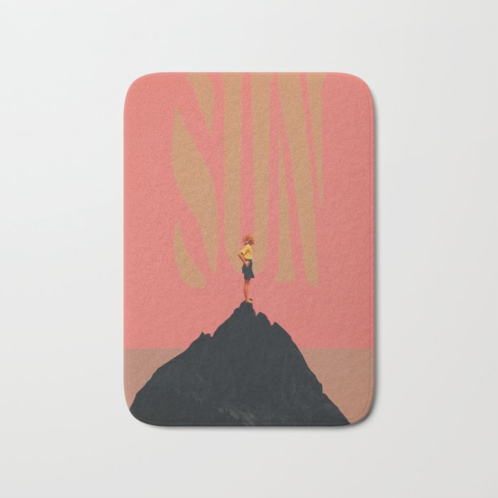 Pink Summer Sun Bath Mat Gallery Image 1