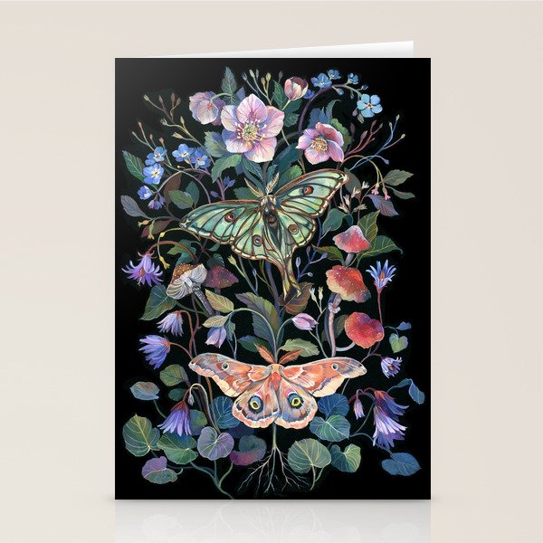 Moon Moth Mushroom Stationery Card Gallery Image 1