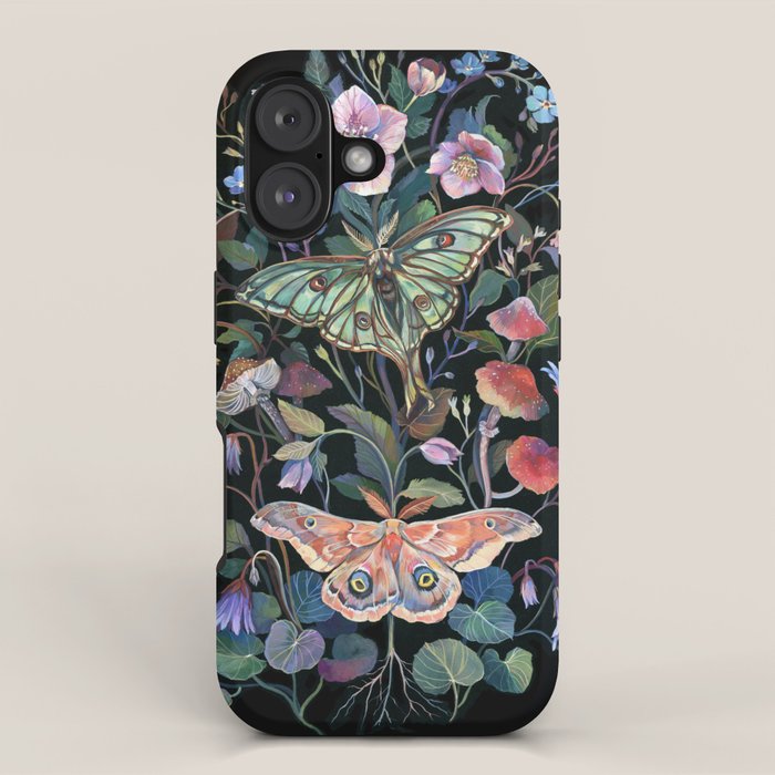 Moon Moth Mushroom iPhone Case Gallery Image 1