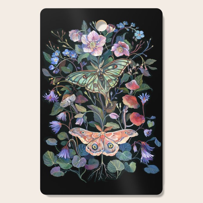 Moon Moth Mushroom Cutting Board Gallery Image 1