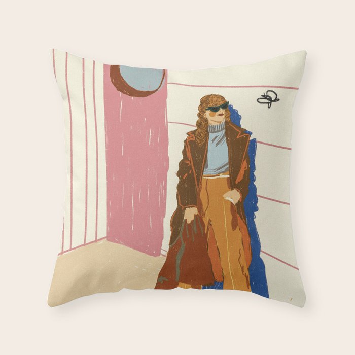 Butterfly and the Girl Throw Pillow Gallery Image 6