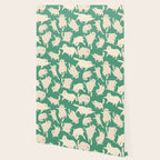 White Silly Cats Pattern Wallpaper Gallery Image 2