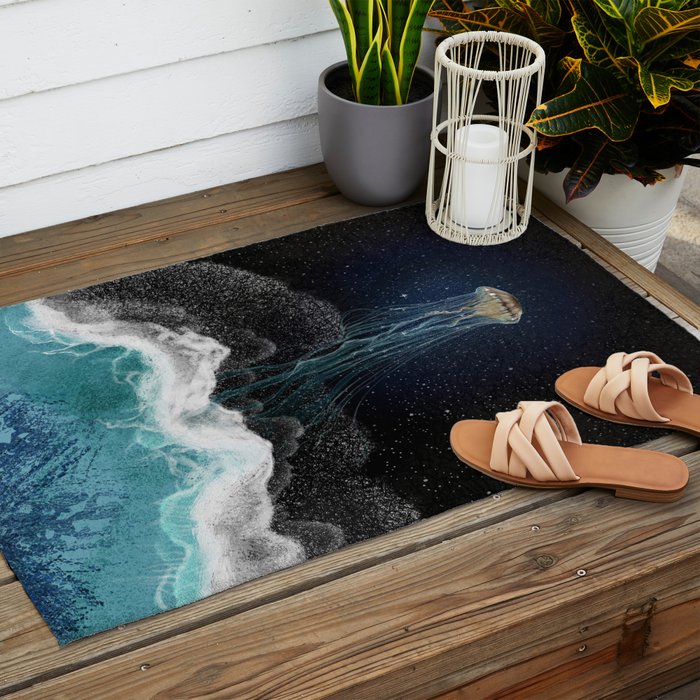 On the edge of the cosmos Outdoor Rug Gallery Image 2