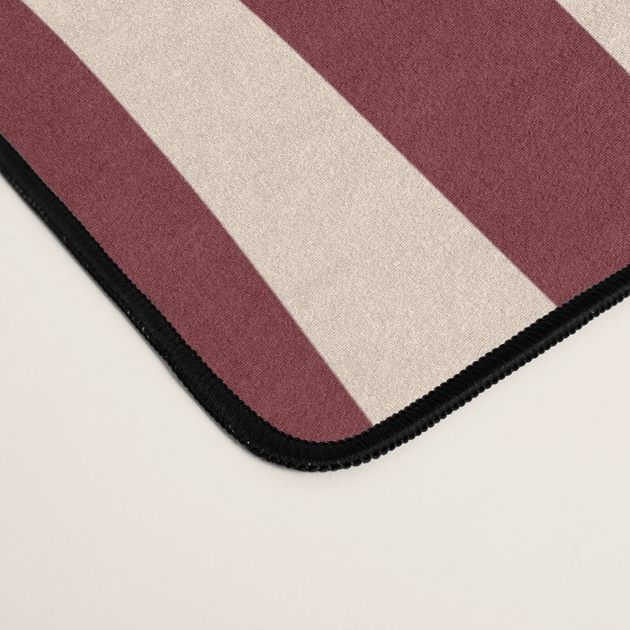 Retro Liquid Swirl Abstract Pattern in Cinnamon Cocoa and Cream  Desk Mat Gallery Image 4