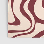 Retro Liquid Swirl Abstract Pattern in Cinnamon Cocoa and Cream  Poster Gallery Image 3