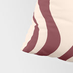 Retro Liquid Swirl Abstract Pattern in Cinnamon Cocoa and Cream  Pillow Sham Gallery Image 4