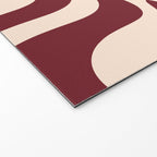 Retro Liquid Swirl Abstract Pattern in Cinnamon Cocoa and Cream  Welcome Mat Gallery Image 2
