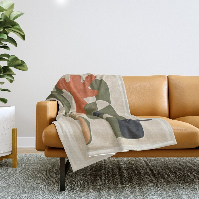 Organic Rhythms 3 Throw Blanket Gallery Image 1