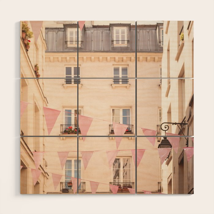 Pink Paris | Paris travel photography  Wood Wall Art Gallery Image 1