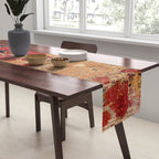Indo Esfahan Central Persian Rug Fragment Print Table Runner Gallery Image 2