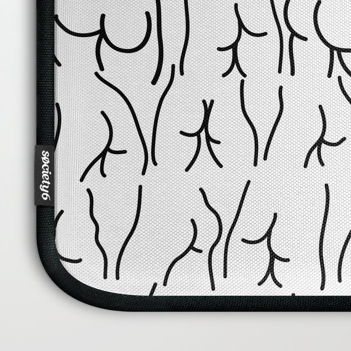 BUTTS Butts butts Black White Laptop Sleeve Gallery Image 3