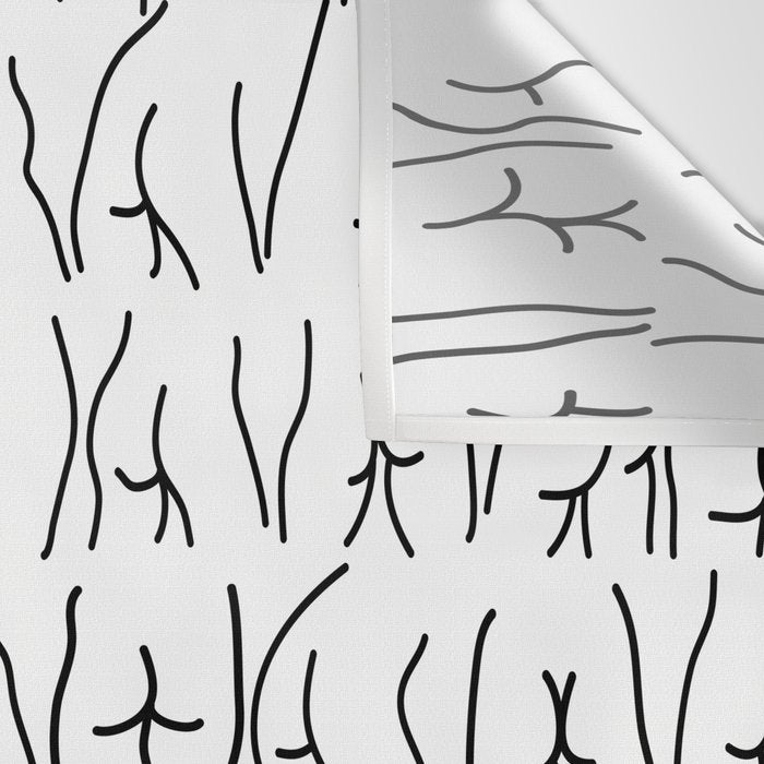 BUTTS Butts butts Black White Wall Tapestry Gallery Image 3