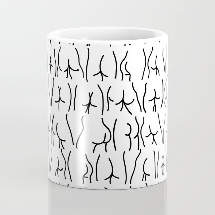 BUTTS Butts butts Black White Coffee Mug Gallery Image 4