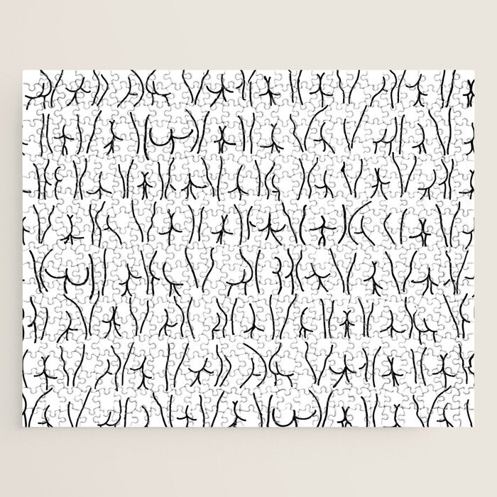 BUTTS Butts butts Black White Jigsaw Puzzle Gallery Image 1