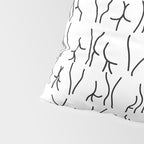 BUTTS Butts butts Black White Pillow Sham Gallery Image 4