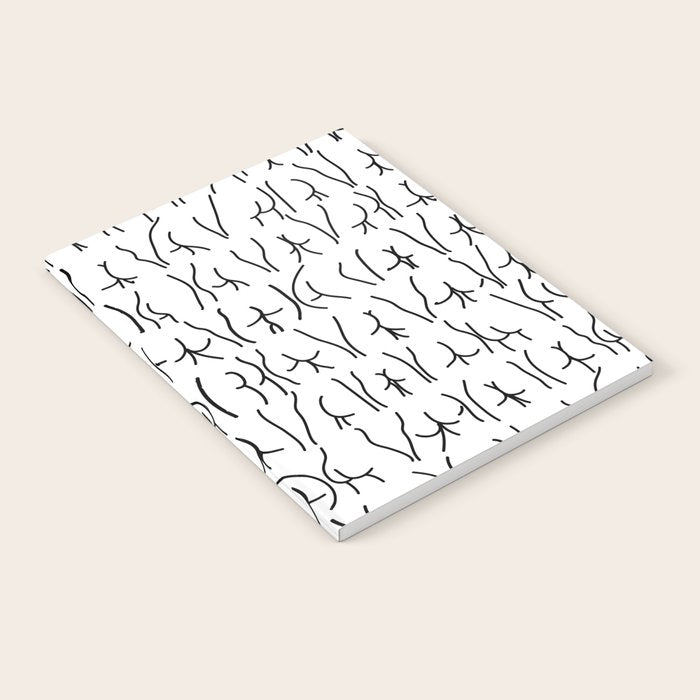 BUTTS Butts butts Black White Notebook