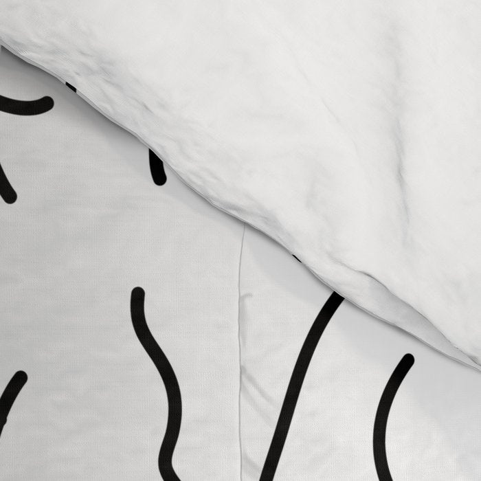 BUTTS Butts butts Black White Comforter Gallery Image 4
