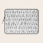BUTTS Butts butts Black White Laptop Sleeve Gallery Image 1