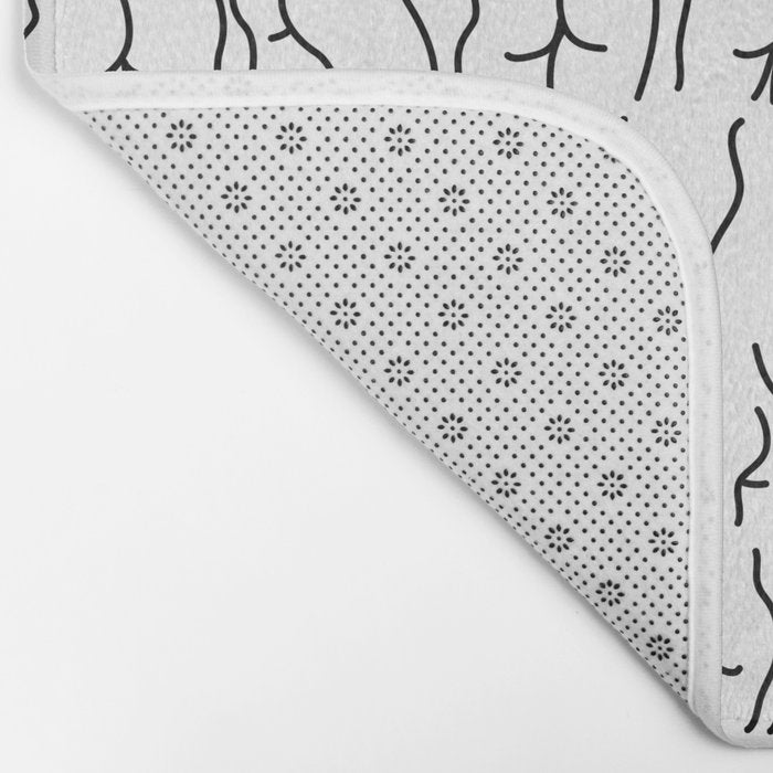 BUTTS Butts butts Black White Bath Mat Gallery Image 2