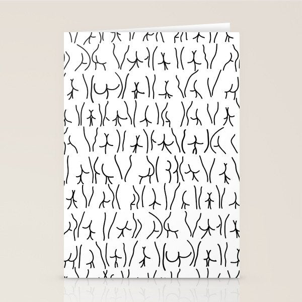 BUTTS Butts butts Black White Stationery Card Gallery Image 2