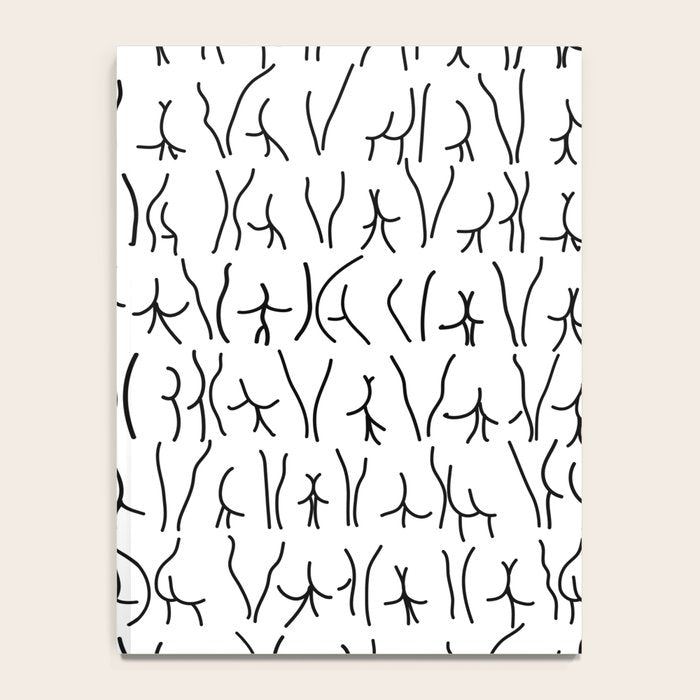 BUTTS Butts butts Black White Notebook Gallery Image 4