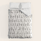BUTTS Butts butts Black White Comforter Gallery Image 6