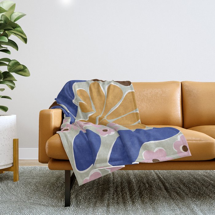 happy hippie garden   Throw Blanket Gallery Image 1