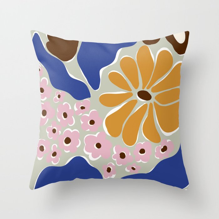 happy hippie garden   Throw Pillow Gallery Image 6