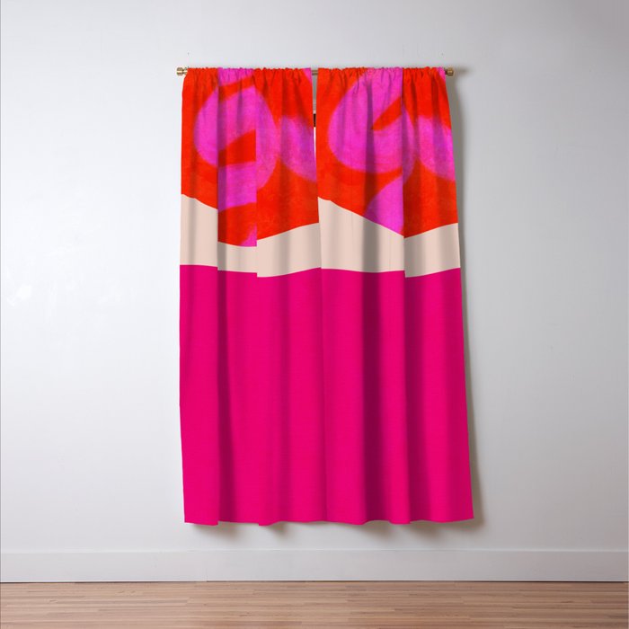 relations II -shapes minimal painting abstract Window Curtain Gallery Image 3