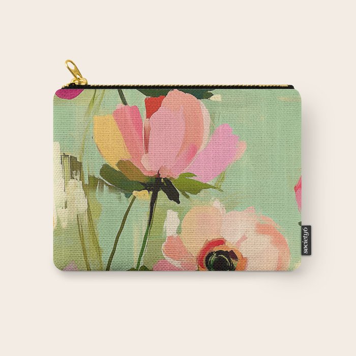 Bold Impressionist Floral Pattern Carry All Pouch Gallery Image 1