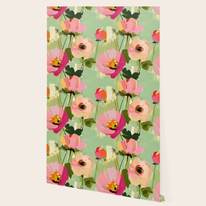 Bold Impressionist Floral Pattern Wallpaper Gallery Image 2