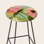 Bold Impressionist Floral Pattern Stool Gallery Image 2