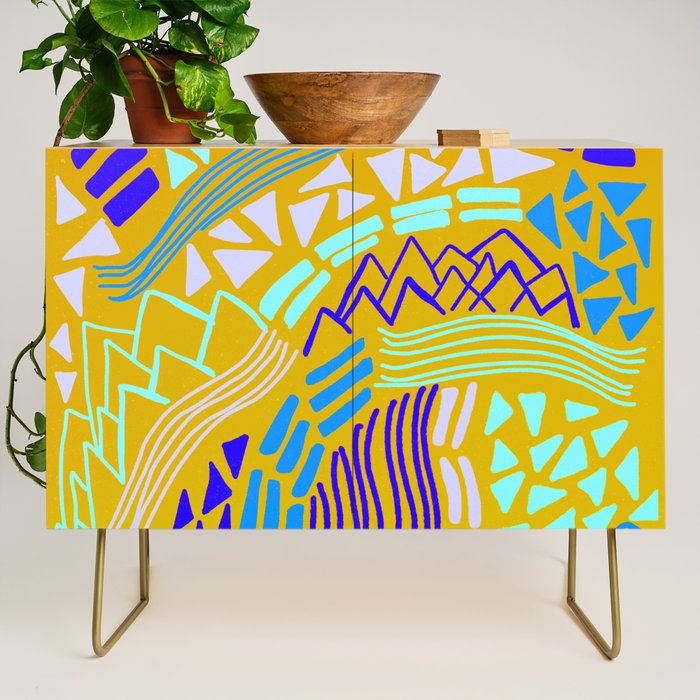 cascade, yellow Credenza Gallery Image 1