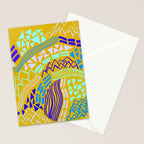cascade, yellow Stationery Card Gallery Image 2