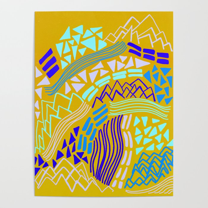 cascade, yellow Poster Gallery Image 1