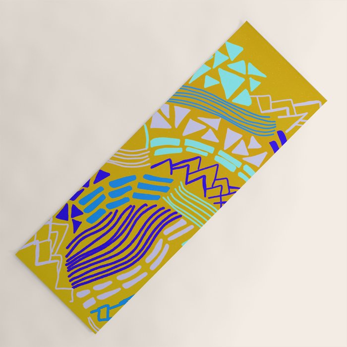 cascade, yellow Yoga Mat Gallery Image 1